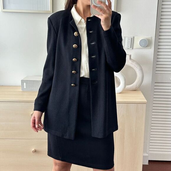 St. John Collection Skirt Suit Womens Small Santana Knit Jacket Blazer 2 pc Set - Picture 7 of 13